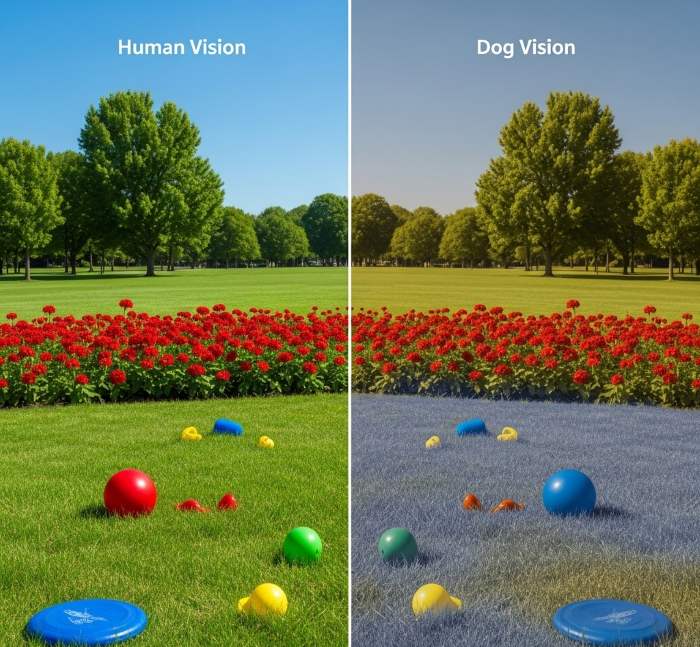 are dogs color blind